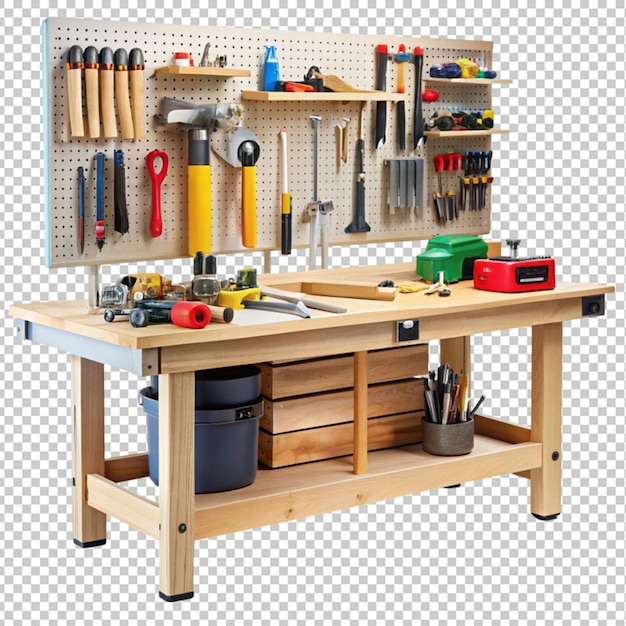 workbench with tools