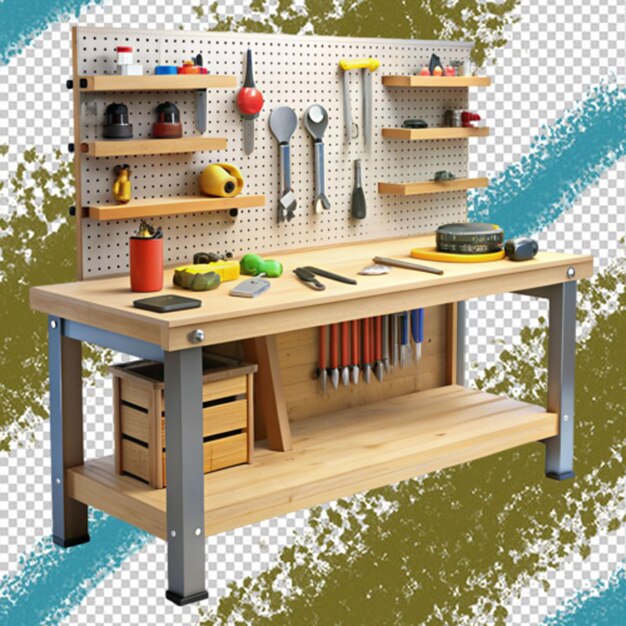 Workbench with tools