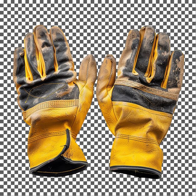 PSD working gloves isolated on transparent background