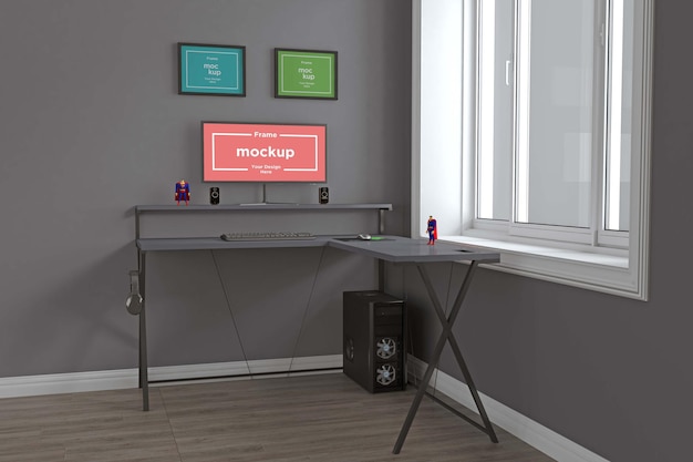 Workstation Frame and Screen Mockup