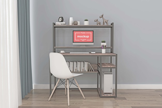 Workstation Frame and Screen Mockup