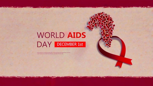 PSD world aids day home page template design