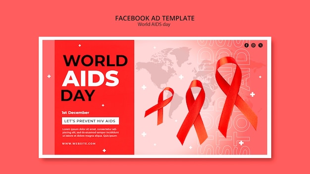 PSD world aids day template design