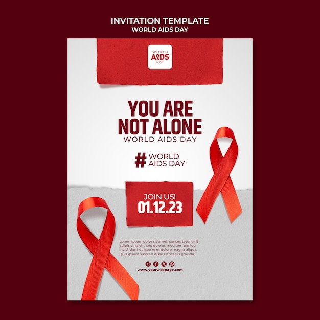 World aids day template design