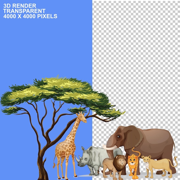 PSD world animal day earth wildlife on earthp psdpng