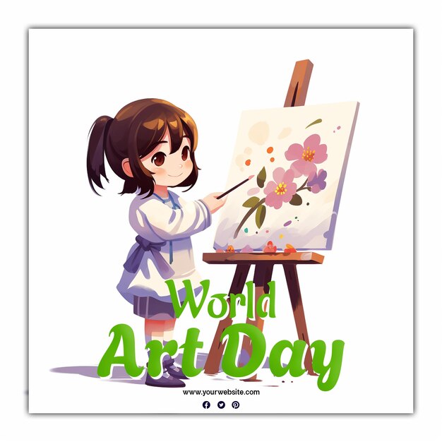 World Art Day Background