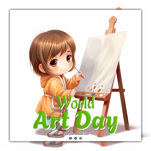 World Art Day Background