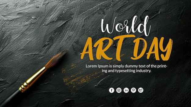 world art day banner or poster