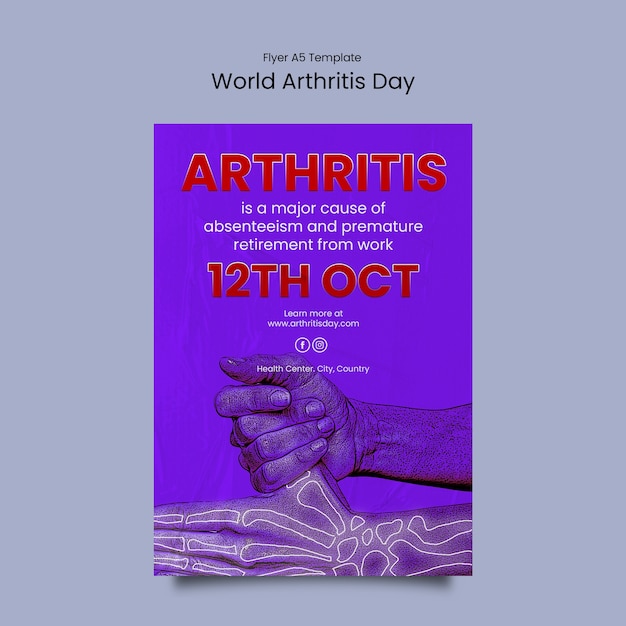 PSD world arthritis day template design