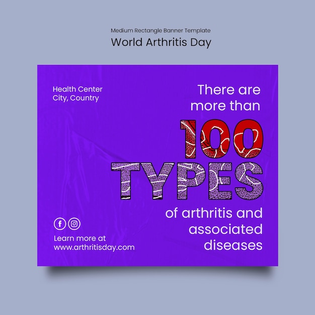 PSD world arthritis day template design