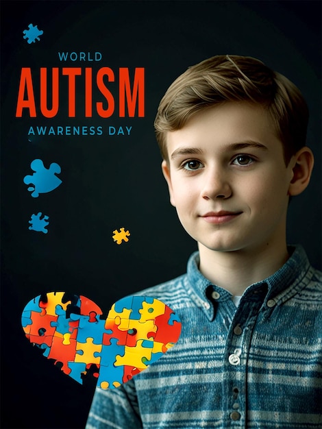 PSD world autism awareness day background