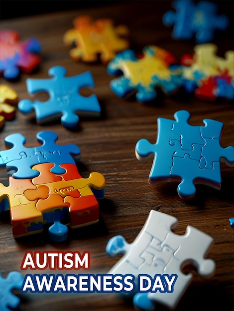 PSD world autism awareness day background