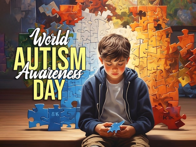 world autism awareness day social media banner