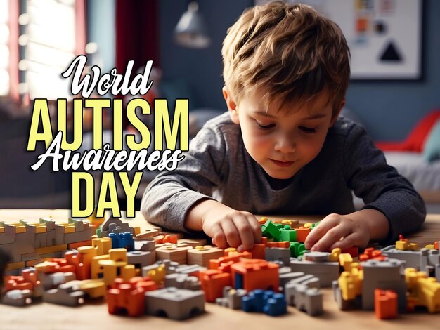 world autism awareness day social media banner