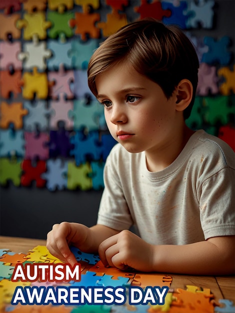 PSD world autism day background