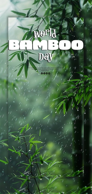 PSD world bamboo day background