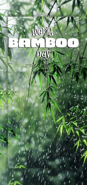 PSD world bamboo day background