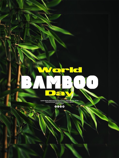 PSD world bamboo day background