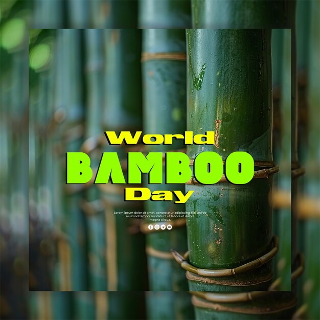 PSD world bamboo day background