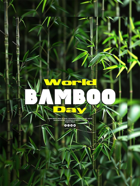 PSD world bamboo day background