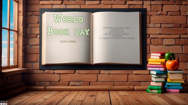 World book day celebration invitation template