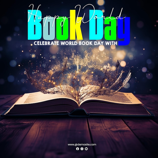 World book day Happy World book day 23th April open book