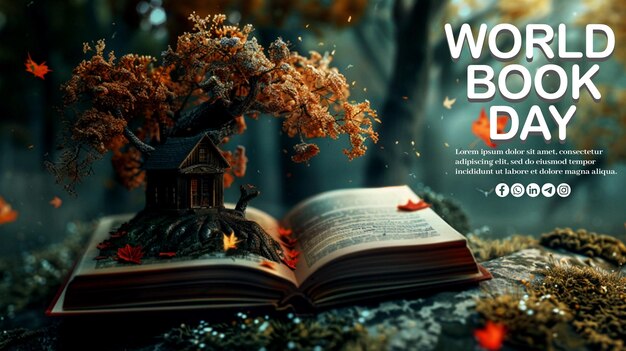 World book day social media post template