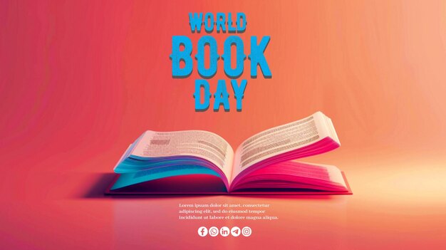 World book day social media post template