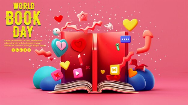 World book day social media post template