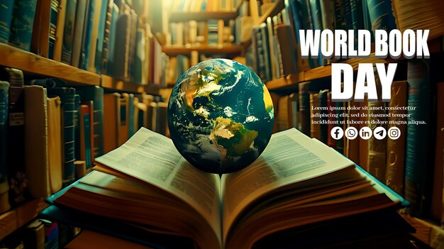 World book day social media post template