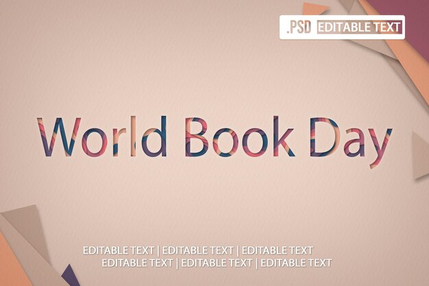 World Book Day text style effect