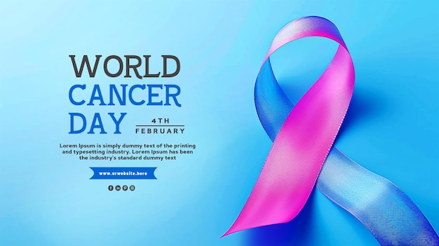 World cancer day awareness social media poster template design