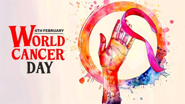 World cancer day awareness social media poster template design