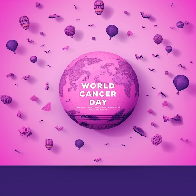 PSD world cancer day poster template