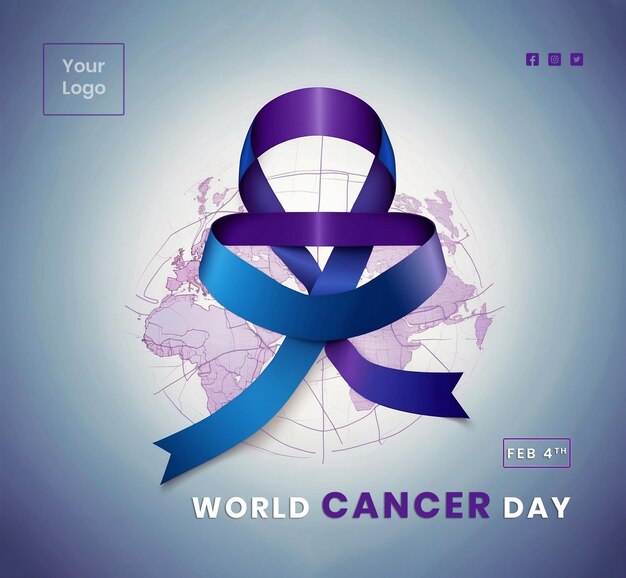 PSD world cancer day social media post background design