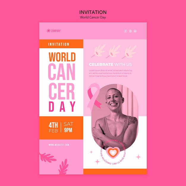 PSD world cancer day template design