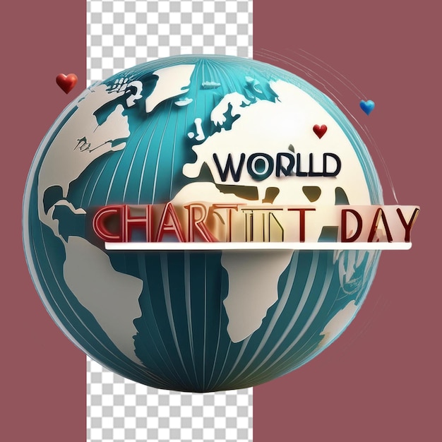 PSD world charity day png illustration