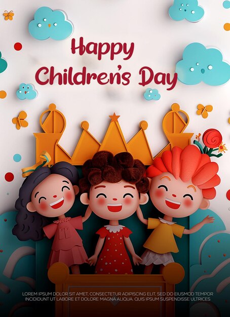 World childrens day celebration Poster Tamplate