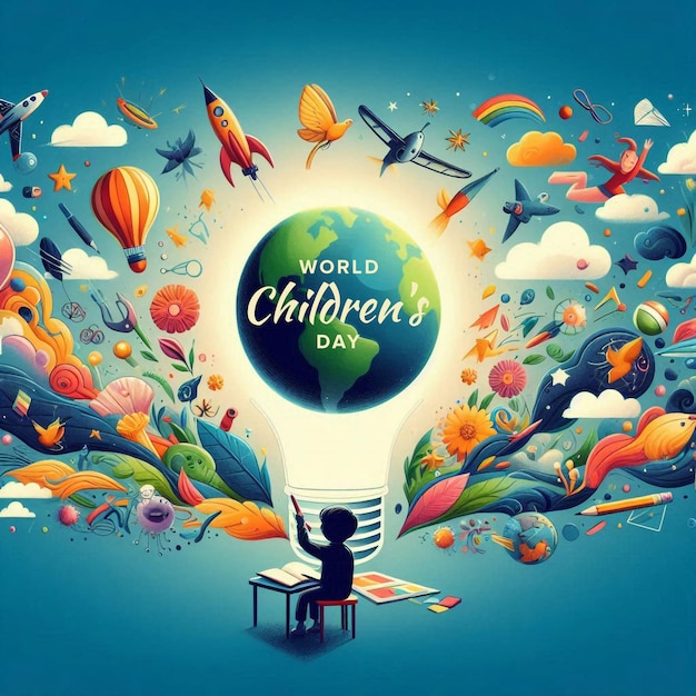 PSD world childrens day creative banner design template