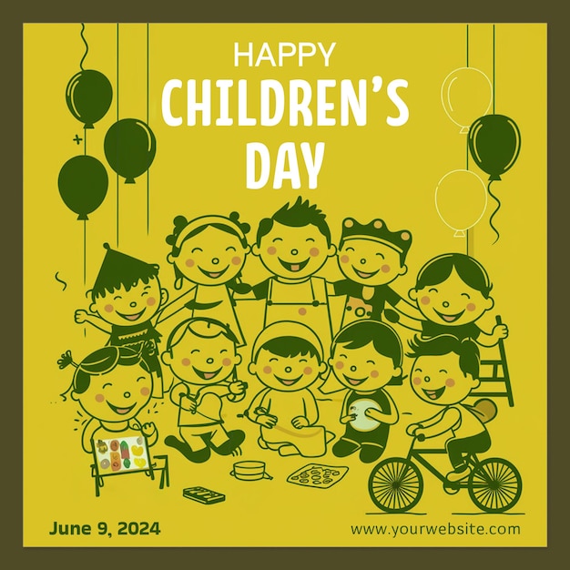 PSD world childrens day post template