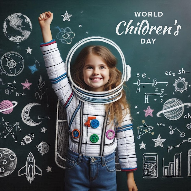 PSD world childrens day wishes post banner design template