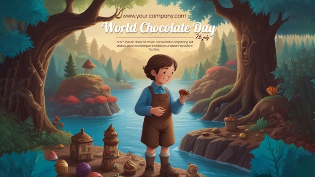 World chocolate day celebration invitation template