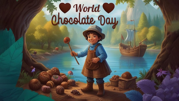 World chocolate day celebration invitation template