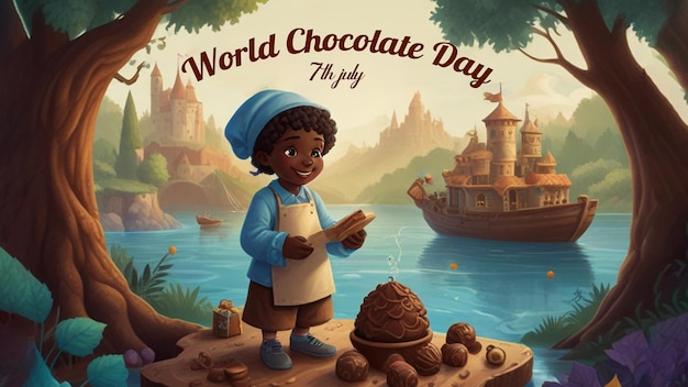 World chocolate day celebration invitation template