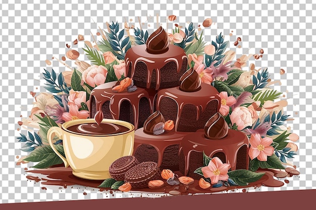 PSD world chocolate day png illustration