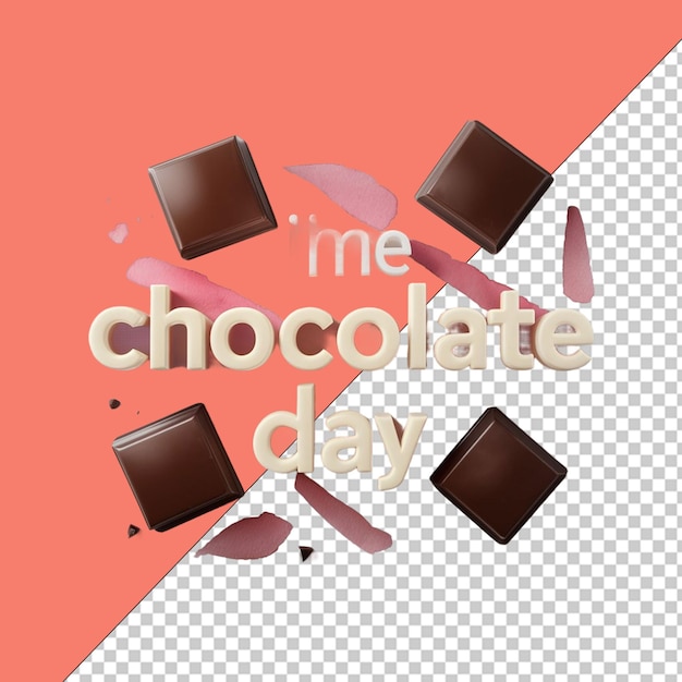 PSD world chocolate day png illustration