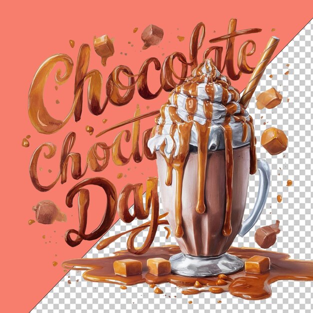 PSD world chocolate day png illustration