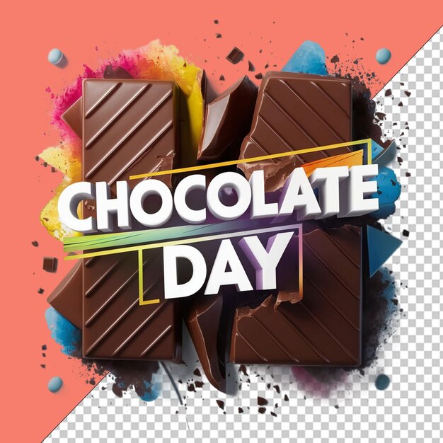 PSD world chocolate day png illustration