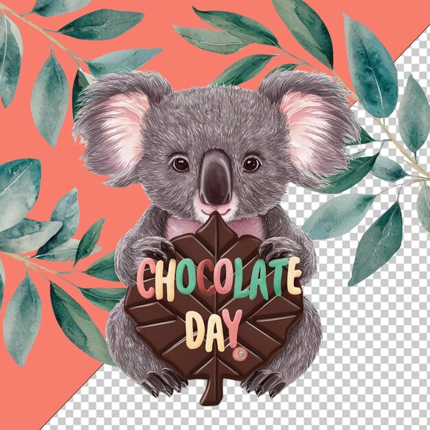 PSD world chocolate day png illustration