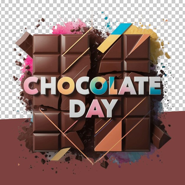 PSD world chocolate day png illustration